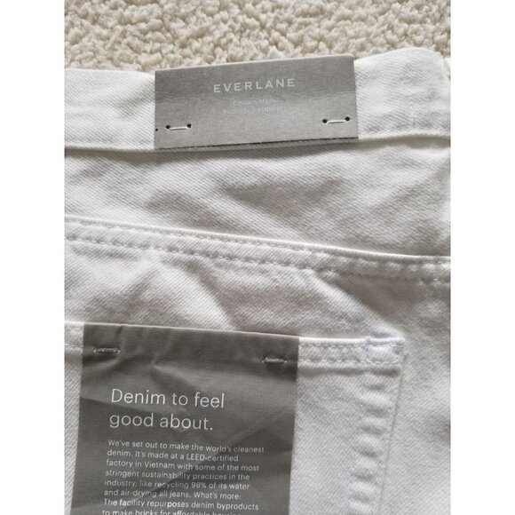 Everlane The 90's Cheeky Straight Leg Jean in Bone Womens Denim Pants Size 28 - Picture 5 of 13